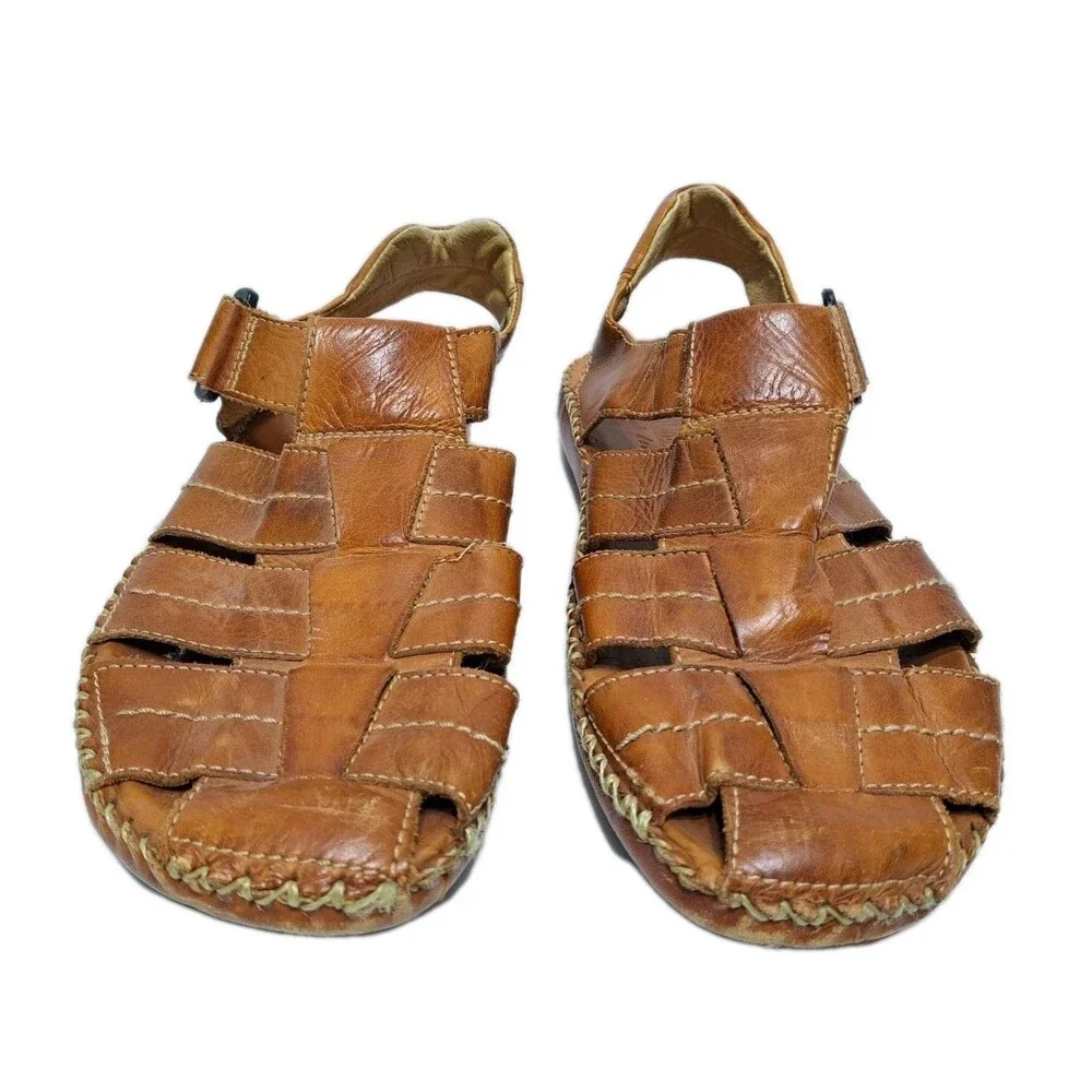 Pikolinos Tarifa Sandals Mens Size 10-10.5 EUR 44 Fisherman Brown Leather